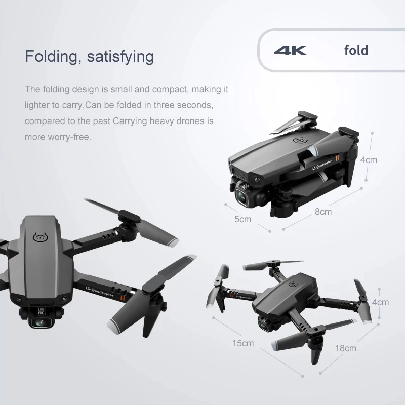 

2021 New LS-XT6 Drone 4K 1080P HD Dual Camera WiFi Fpv visual Transmission Foldable Four-axis Drushless Motor RC Drone