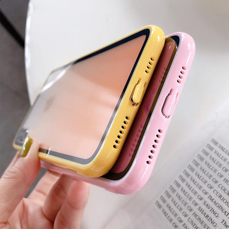 Градиентный цветной чехол для телефона Apple iPhone XS Max XR X 7 8 6 6S Plus Жесткий ПК мягкая