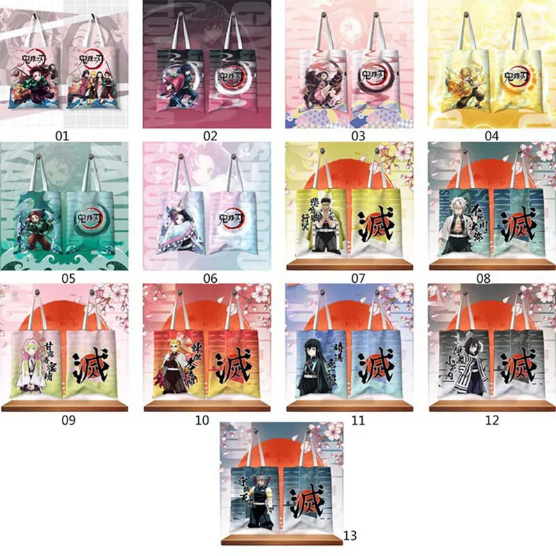 

Anime Demon Slayer Kamado Tanjirou Cosplay Shopping Bags For Teenage Boys Girls Schoolbag Handbag