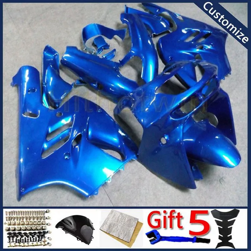 

Полный комплект обтекателей для Kawasaki Ninja ZX9R 1994 1995 1996 ZX-9R 94 95 96 97, комплект кузова мотоциклетных панелей синего цвета