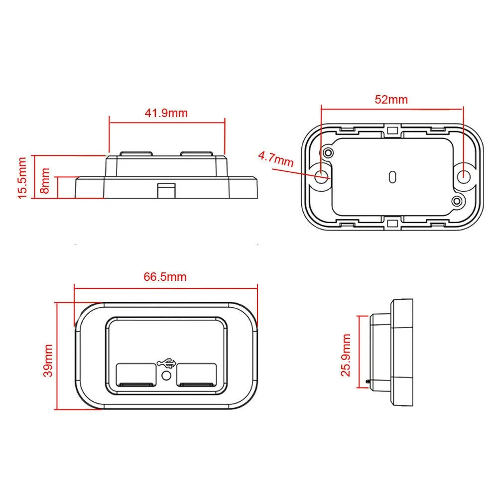 3 1a rv car fast charger dual usb car phone charger socket charger for cars boat motorhome caravan autocaravana car accessories free global shipping
