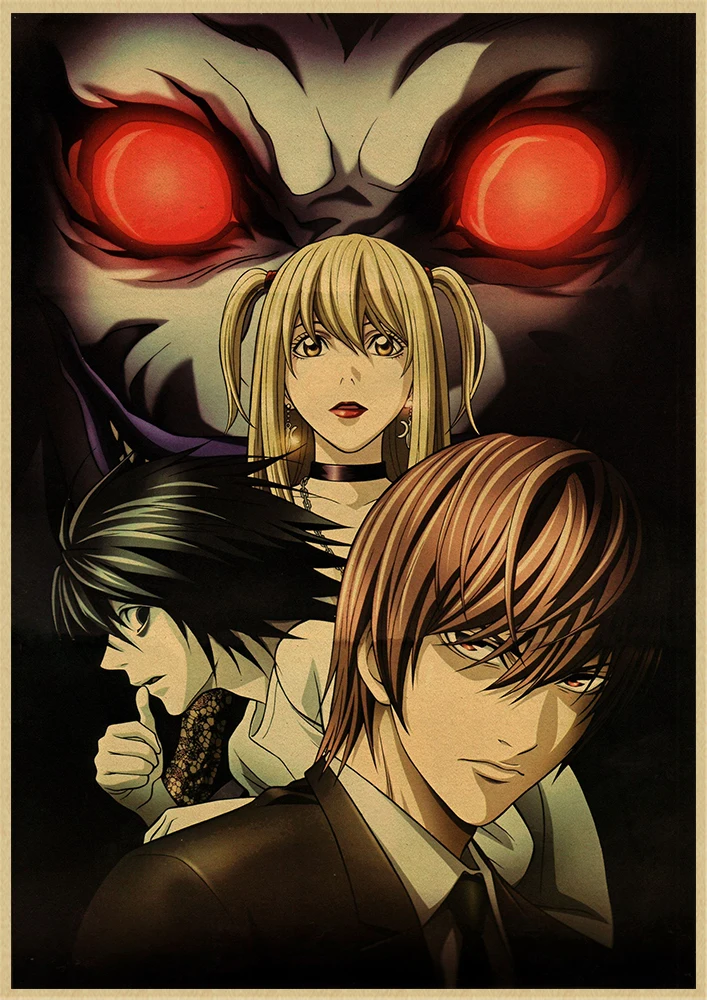Известный неизвестный комиксов Death Note постер из крафт бумаги настенный стикер