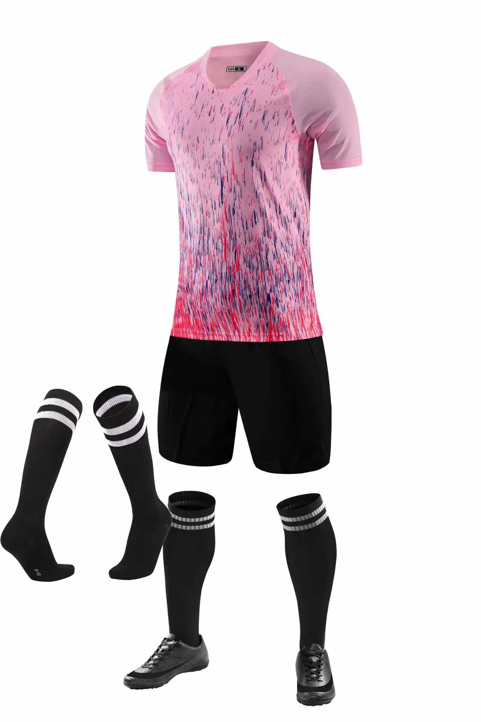 951 Soccer sets Для взрослых мужчин и женщин футбольные майки комплекты одежды для футбола с коротким рукавом футбольная форма для бега футбольный костюм Джерси с носками - Цвет: 951 Soccer sets