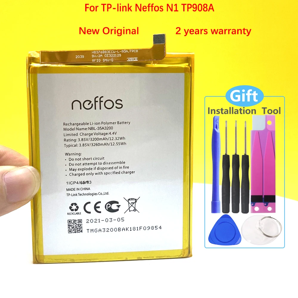 

100% Original Battery NBL-35A3200 For TP-link Neffos N1 TP908A 3260mAh In Stock Smart Phone Hihg Quality