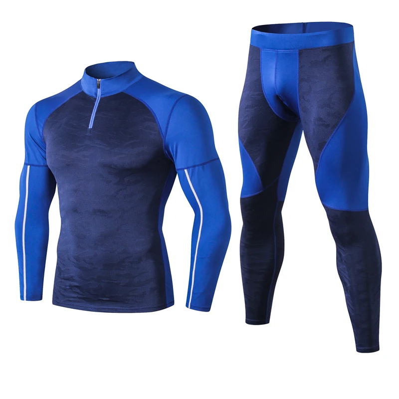 Мужской спортивный костюм камуфляжный комплект для бега спортивная одежда