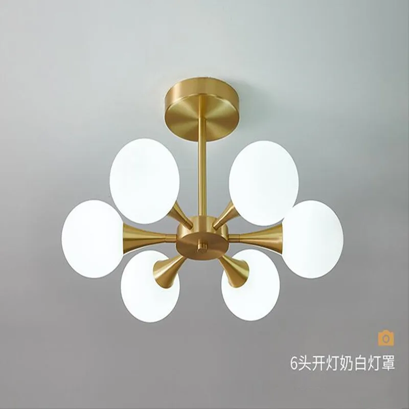 

Скандинавская светодиодный ная Люстра для кухни, спальни, столовой, Современная медная стеклянная потолочная Подвесная лампа в форме шара, подвесное Освещение для дома