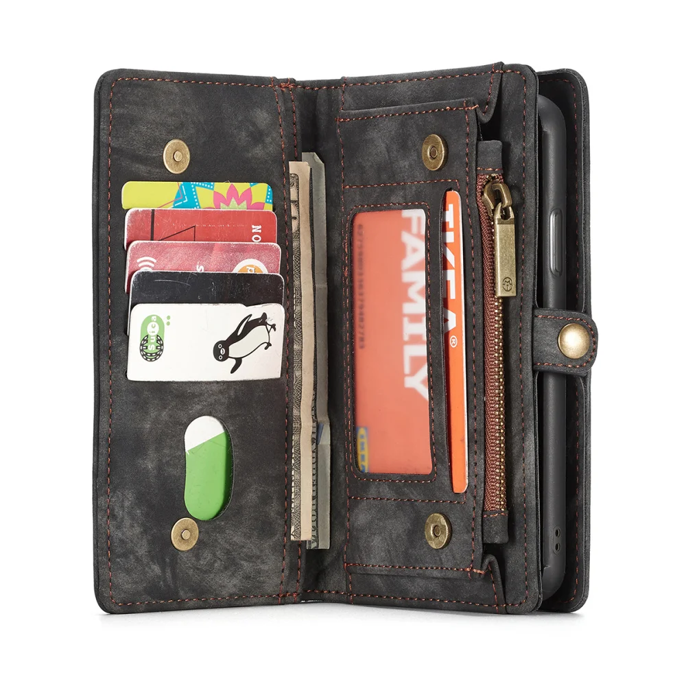 Роскошный чехол кошелек на магнитной застежке 11 отделений для карт 3 отделения