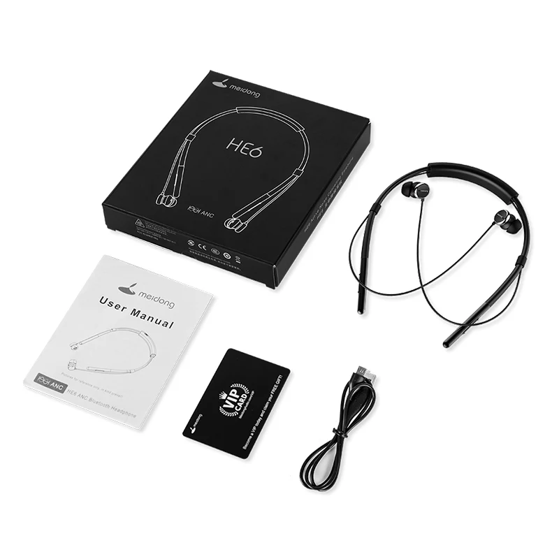 Meidong HE6 Bluetooth наушники гарнитура для активного Шум шумоподавлением спортивные 4 2