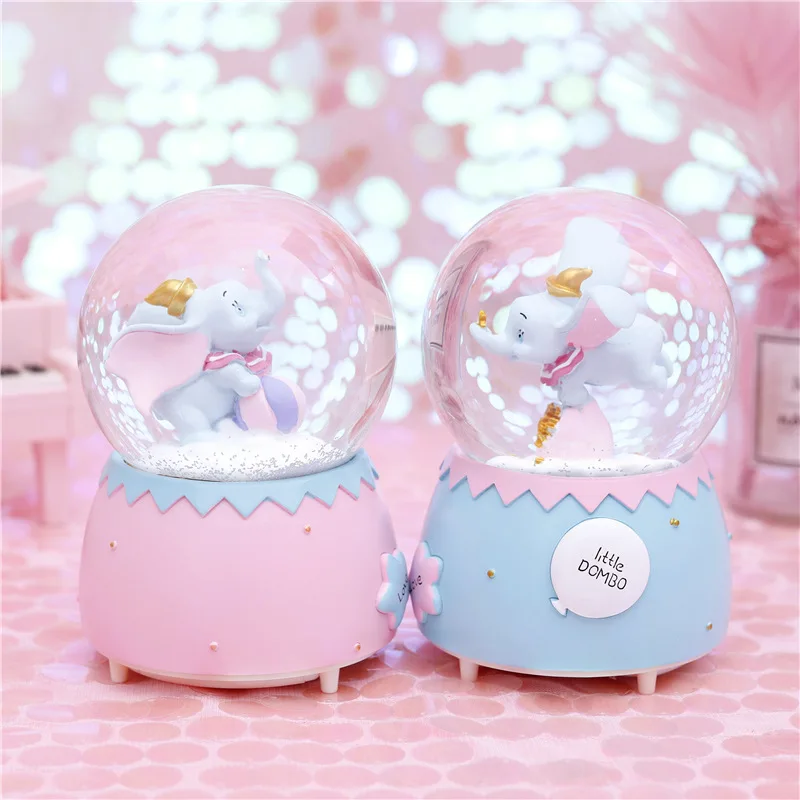 10*15 8 см хрустальный Снежный шар со слоном стеклянная музыкальная шкатулка