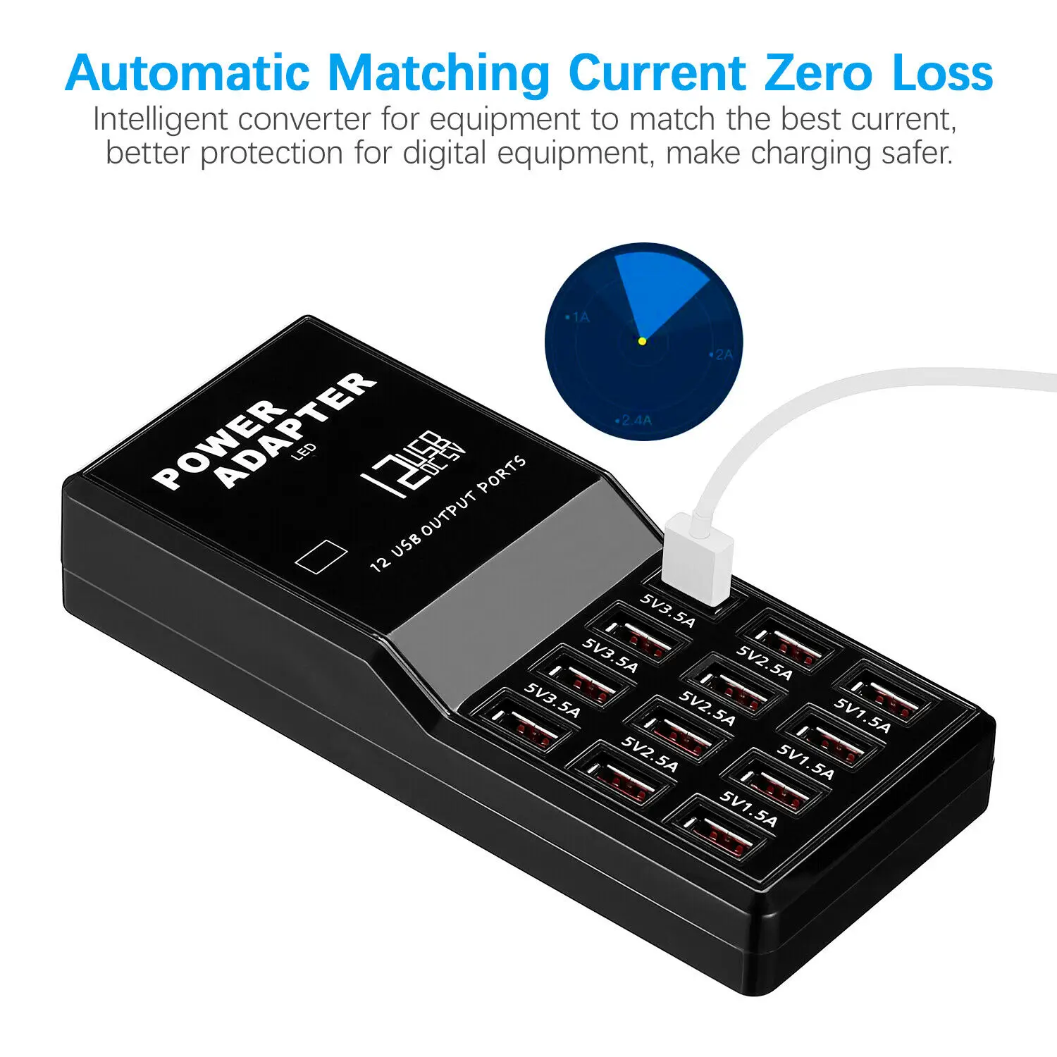 Мульти 12 Порты и разъёмы зарядка через USB станция хаб настольное стены сотового