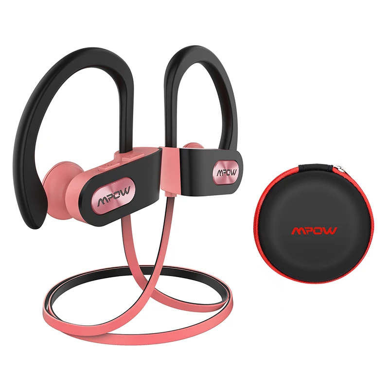 Mpow пламя 088A Bluetooth наушники IPX7 водонепроницаемый Спорт бег Беспроводная гарнитура спортивные наушники с микрофоном для телефона - Цвет: Black and Pink