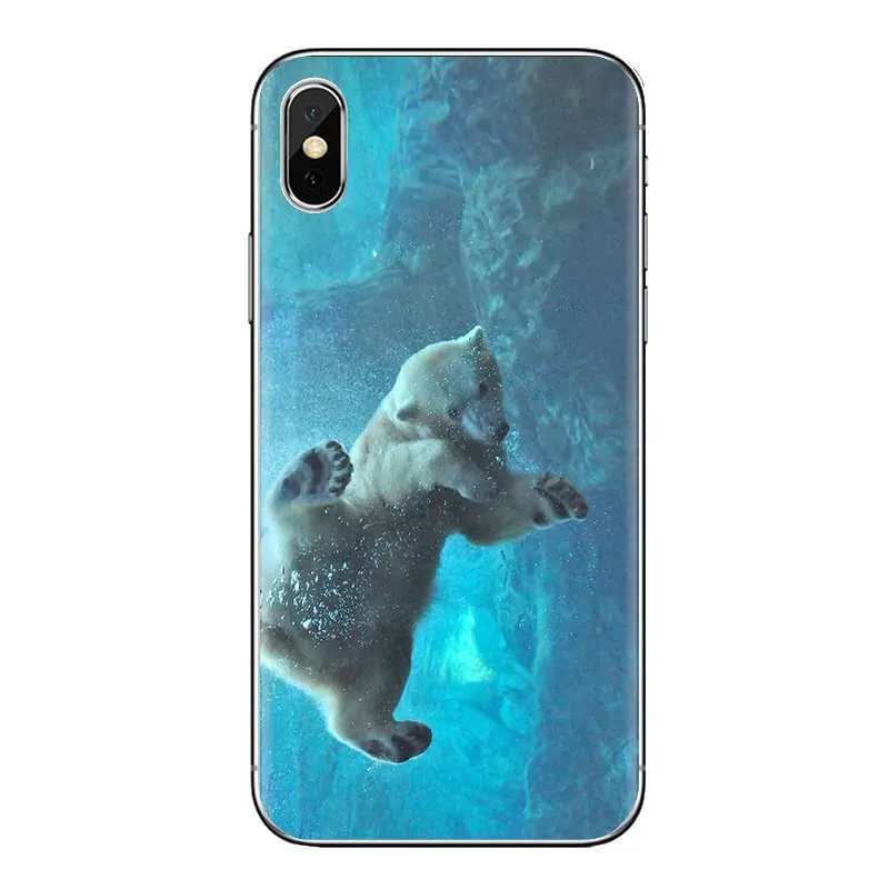 Для samsung Galaxy S3 S4 S5 Mini S6 S7 Edge S8 S9 S10 Plus Note 3 4 5 8 9 Polar bear на пляже Аляски силиконовые