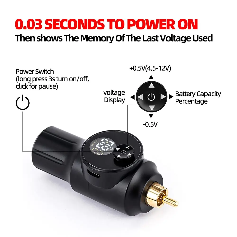Новая ракета татуировки Мини Беспроводной Мощность для тату микроблейдинг