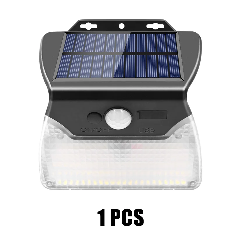 1 PCS 110led Солнечный свет три стороны угол освещения новейшая Солнечная лампа с тремя режимами USB зарядка Открытый водонепроницаемый сад огни - Испускаемый цвет: 1 PCS