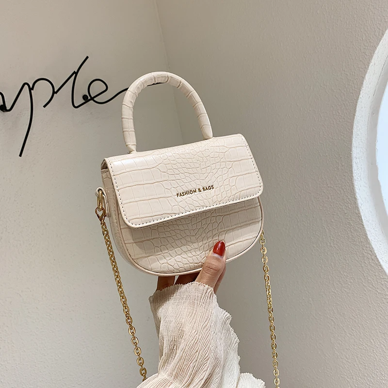 С маленькой защелкой сумки в руку модная сумка через плечо из искусственной кожи