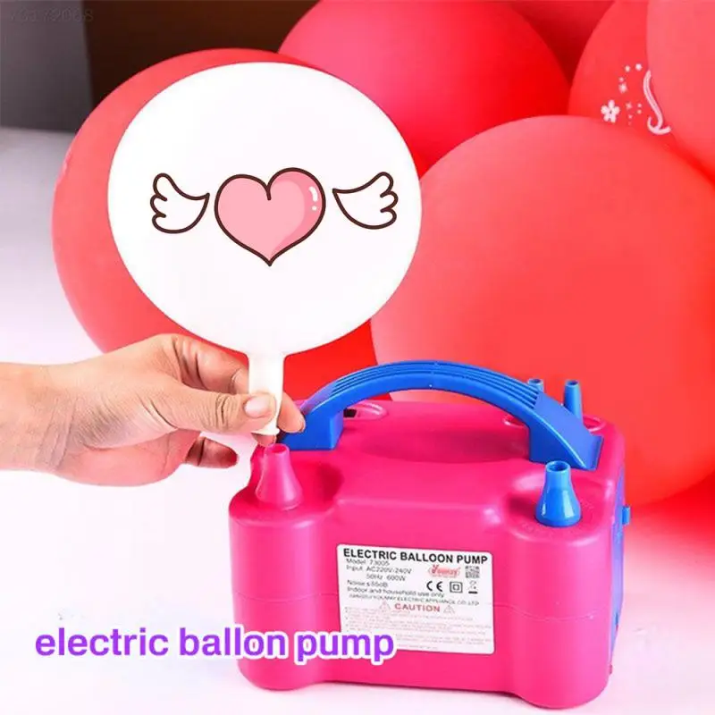 High Power Two Nozzle Electric Balloon Inflator Pump Color Air Blower EU/US Plug Compressor Inflatable Party Tool | Дом и сад