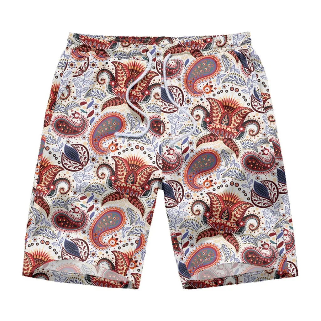 Мужские пляжные шорты с принтом граффити повседневные рабочие короткие брюки