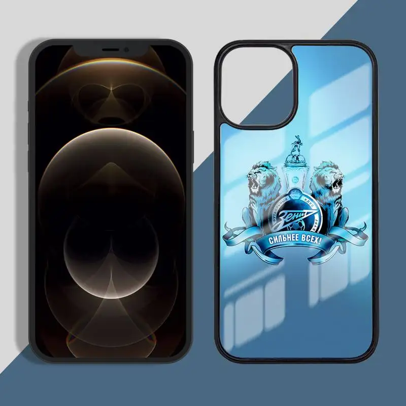 Синий арт FC команда Зенит Санкт-чехол для мобильного телефона iPhone 11 12 pro XS MAX 8 7 6 6S