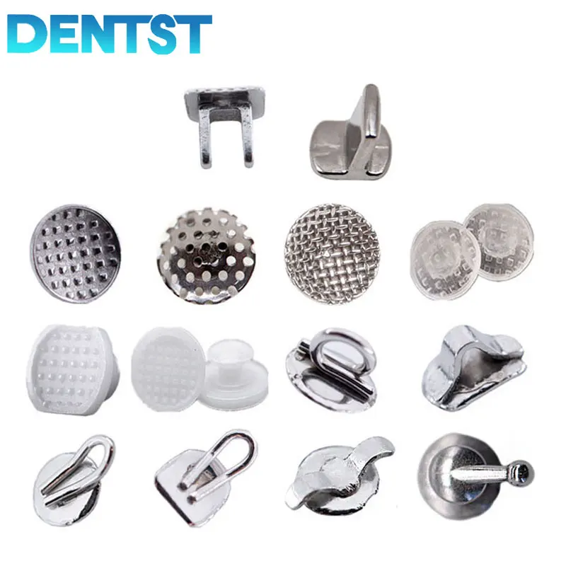 

10Pcs Dental Orthodontic Lingual Buttons Metal Composite Bondable Traction Hook Dentista Braces Brackets Ortodoncia Materiales