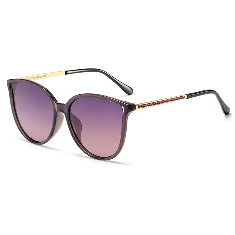 Женские поляризационные солнцезащитные очки кошачий глаз с зеркальными линзами