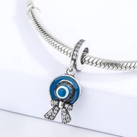 beautiful bowknot blue hat white zircon pendant bracelet necklace diy jewelry accessories custom gift for best friend