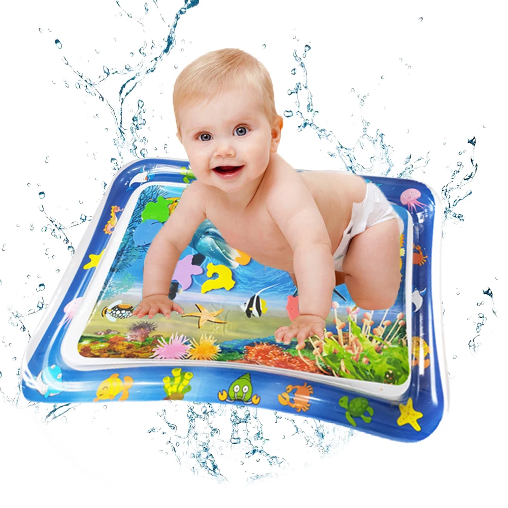 

Summer Inflatable Baby Pat Mat Fun Infant Early Education Water Play Mat Ice Mat Crawling Mat Toddler Activity Sensory Cushion