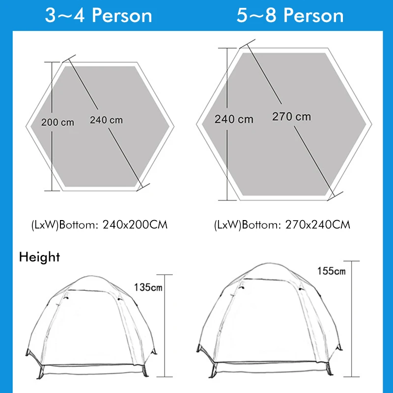 

Outdoor Automatic Quick Open Spring Tent Waterproof Camping Tent Portable Family Beach Tent Hiking Trekking Tent