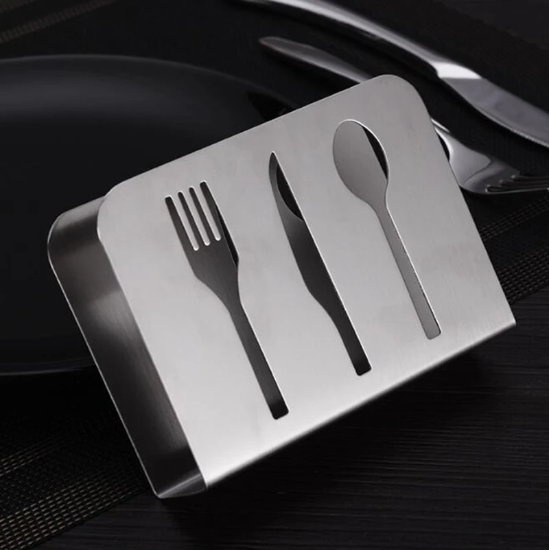 Вертикальный держатель для салфеток из нержавеющей стали Настольная салфетка