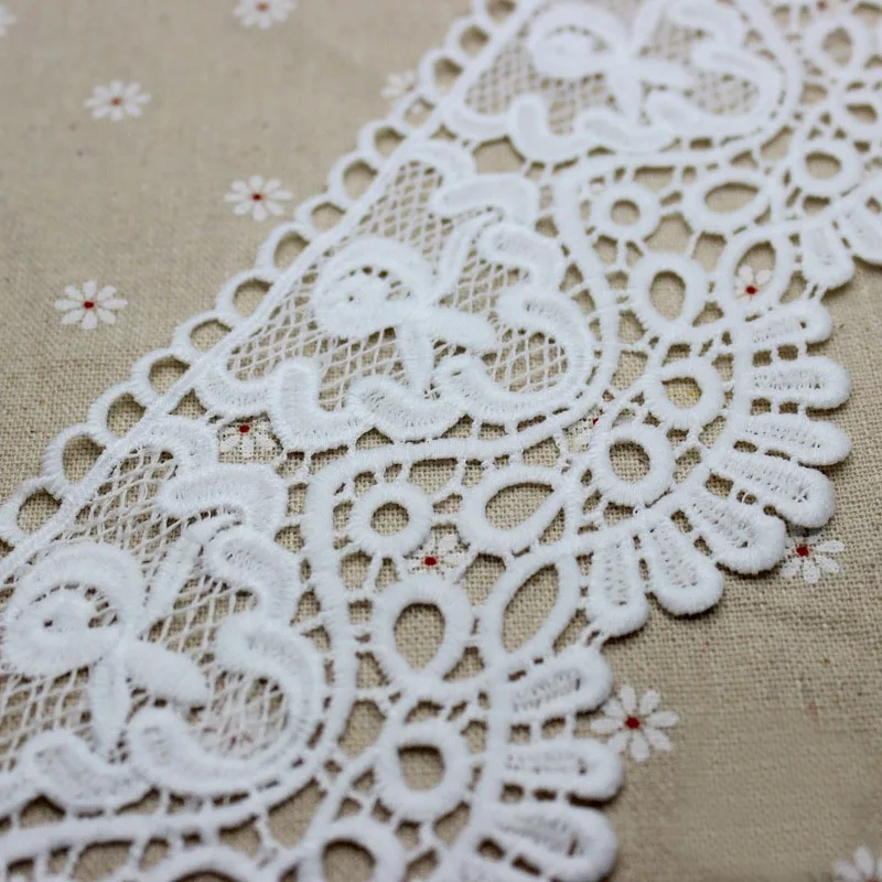 Ажурные вязаные цветочные кружевные ленты 8-9 см Водорастворимая вышитая