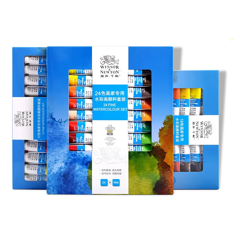 Акварельные краски в наборе Winsor Newton 12/18/24 цветов пигмент 10 мл акварельные