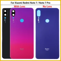 10pcs for xiaomi redmi note 7 battery cover back door glass panel for redmi note 7 pro back cover rear housing case replace