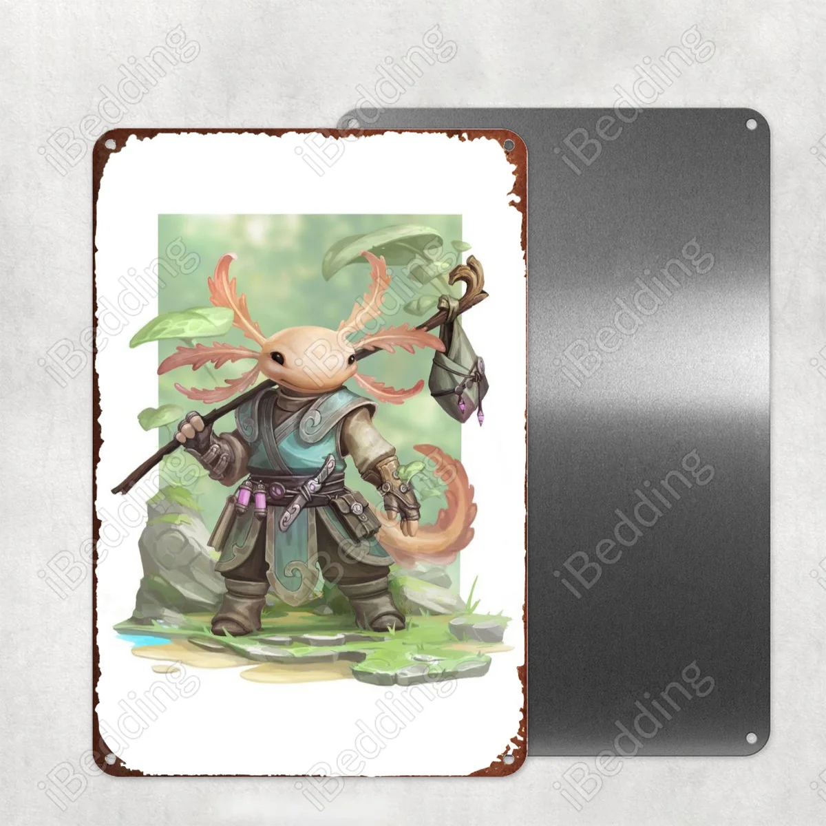 

AxolotlAdventurer металлическая вывеска-плакат украшение для дома и бара, железная живопись, персонализированный паб, клуб, промышленный Декор