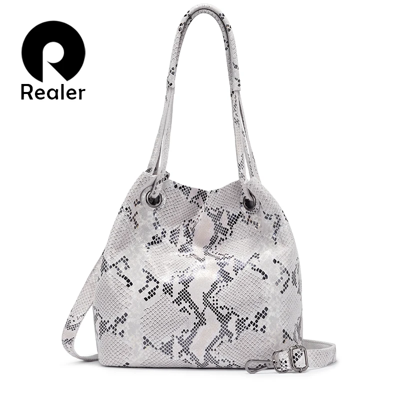 Сумка REALER женская из натуральной кожи|Сумки с ручками| |