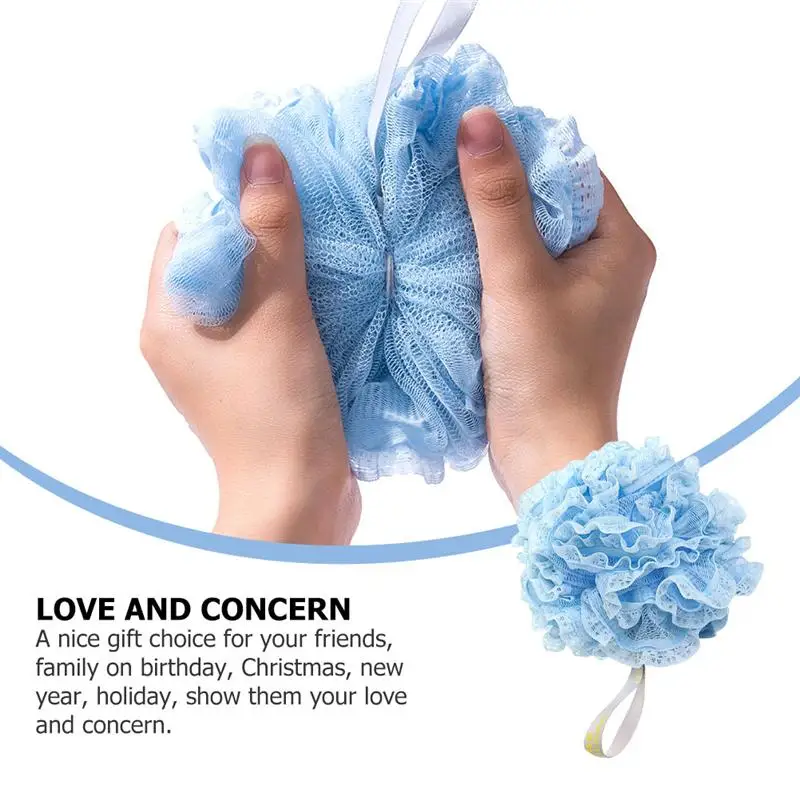 

3Pcs Bath Mesh Ball Body Poufs Bath Sponge Shower Scrubber Shower Mesh Bath Ball Bath Scrubber For Shower Cleaning Bath Home