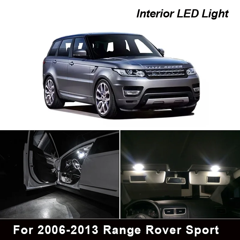 16x Белый светодиодный комплект автомобильных ламп для интерьера 2006 2013 Land Rover Range