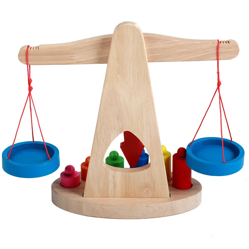 

Montessori Teaching Aids Balance Scale Children's Early Education and Wisdom Toy Weight Toy Balance Wooden