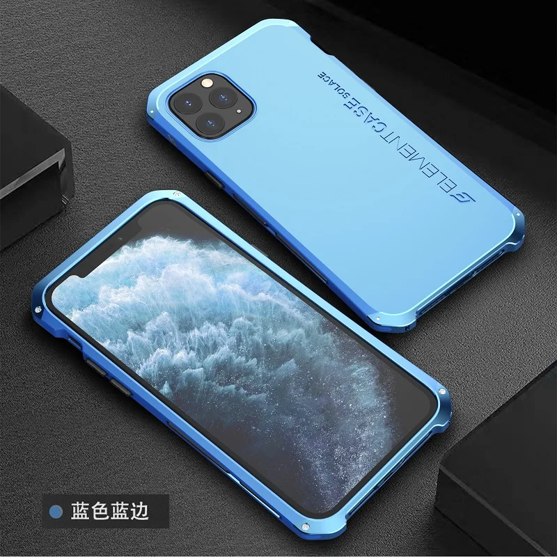 Металлический Алюминиевый Чехол Bumber для iphone 11, чехол-гибрид, задняя крышка из поликарбоната для iphone 11 pro max, чехол, противоударный чехол, Fundas
