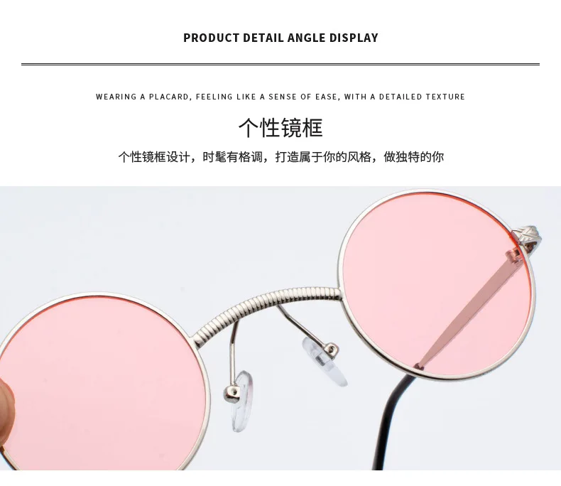 

Small Punk Sunglasses Women/Men Brand Designer Alloy Frame Points Retro Sunglasses Reflective Mirror Oculos De Sol