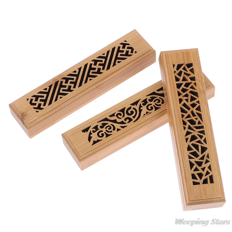 1Pc Bamboo Wood Pan Incense Sandalwood Box Burning Joss Insence Burner Ash Catcher | Дом и сад
