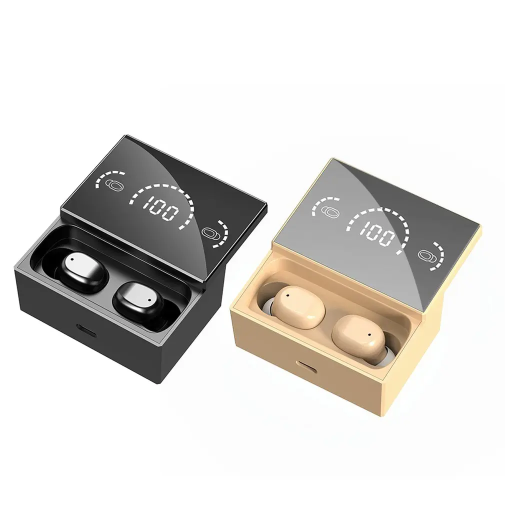 

Wireless Earbuds LED Display Portable Wireless Touch Control Sport Waterproof Microphone Music Earphones