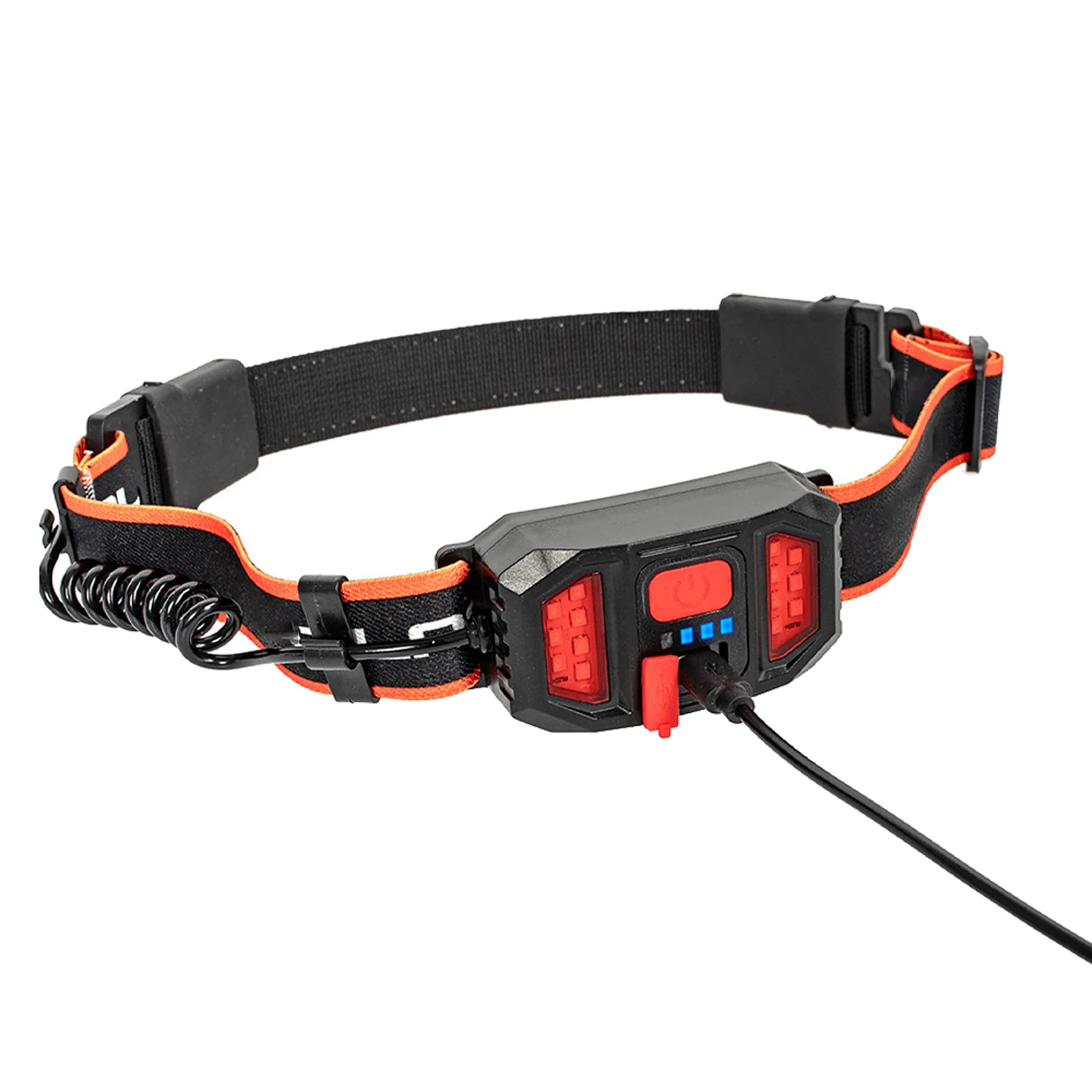 

Power Display 3 Modes Night Fishing Running Handsfree LED Lights USB Rechargeable Head Torch Lightweight Outdoor Multifunctional