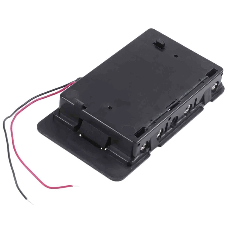 2 шт черный пластиковый чехол держатель батареи проводной w Чехол для 6 x AA 9V| |