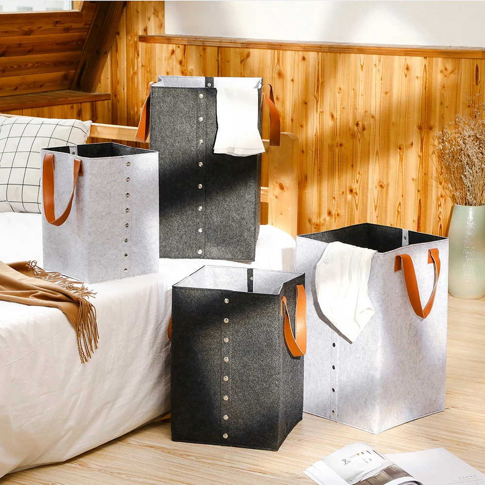 1 шт. войлочная корзина для белья хранения Squre складная сумка большая органайзер