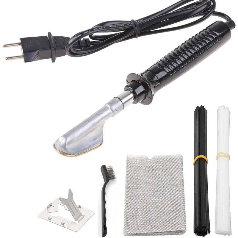 

Электрический паяльник с пластиковой ручкой, плоский наконечник для ремонта бампера автомобиля, 50 Вт, 220 В, пластиковый шпатель для ремонта ...