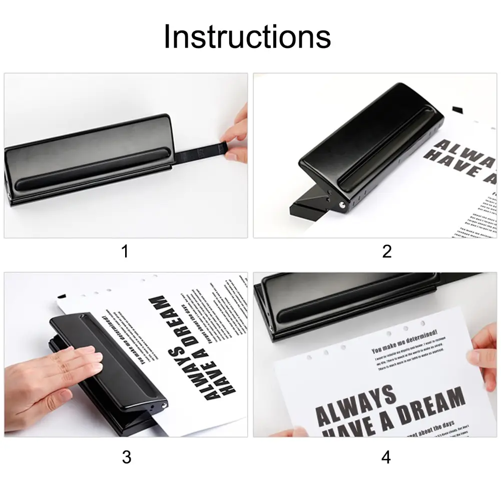 Степлер для бумаги регулируемый степлер с 6 отверстиями перфорации дома офиса