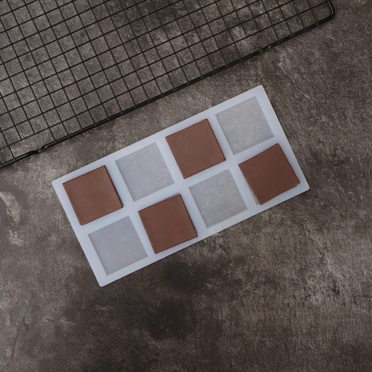 Квадратная силиконовая форма для шоколада декорирования кексов переводной лист