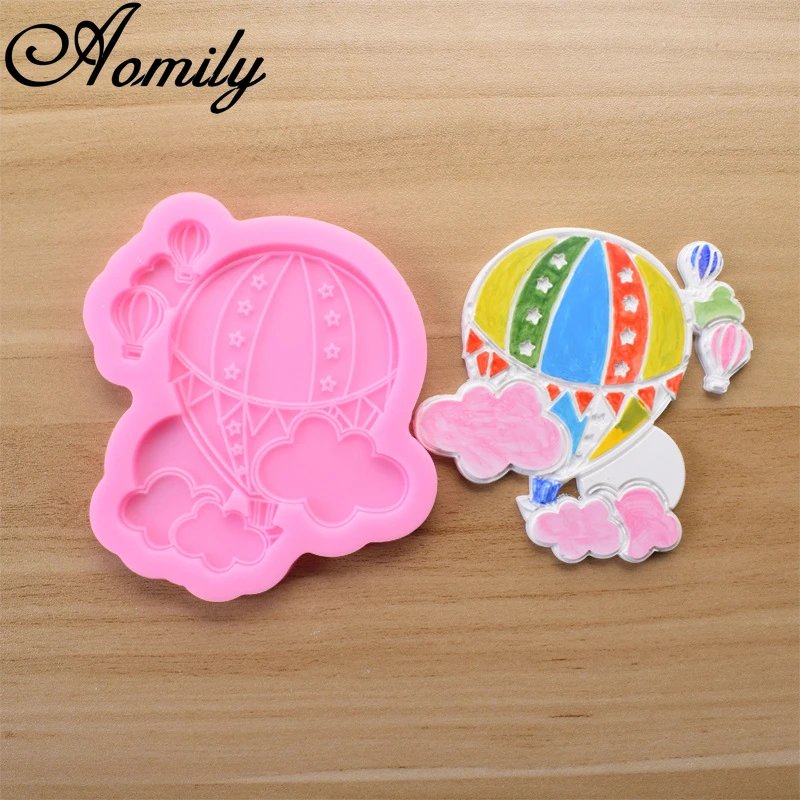 

Aomily силиконовая форма с воздушными шарами радужными облаками инструменты для украшения свадебного торта Форма для помадки и шоколада инст...