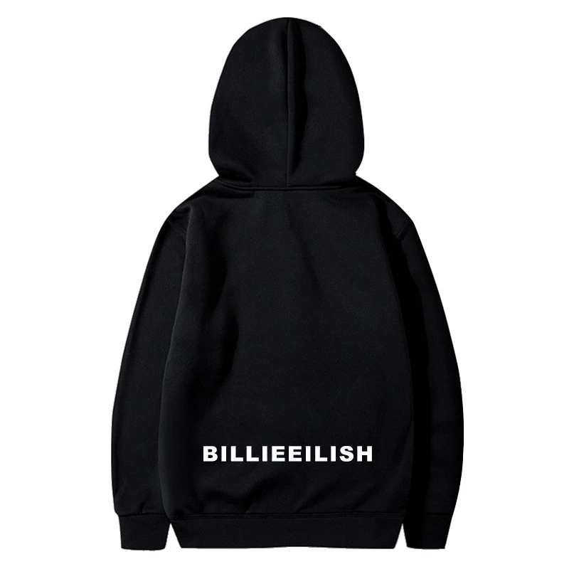 Billie Eilish толстовки размера плюс для пары повседневные женские и мужские пуловеры