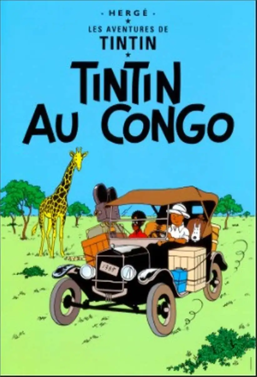 L'Oreille Cassee River Tintin adventure Comics Ретро Винтажный Классический постер Холст Картина