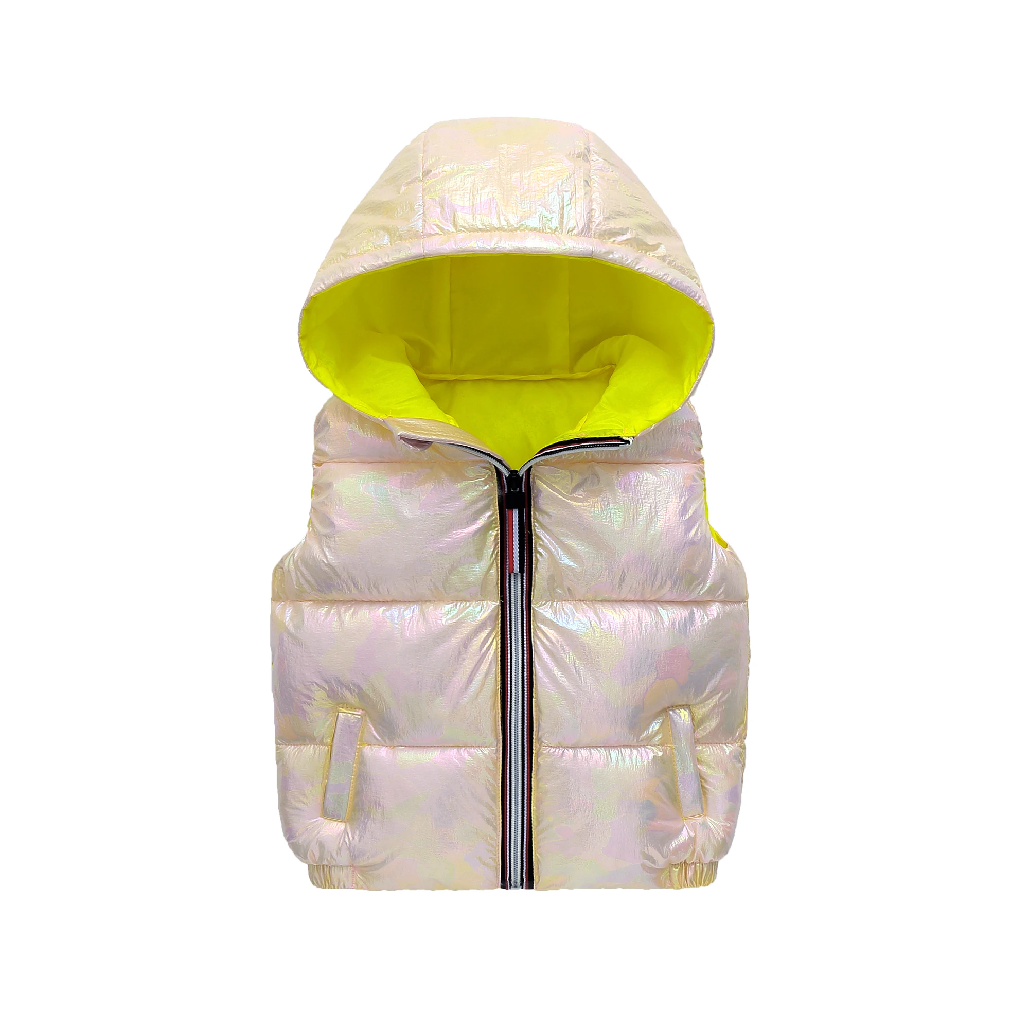 

ZWY421 Child Waistcoat Children Outerwear Winter Coats Kids Clothes Warm Hooded Cotton Boys Girls Vest For Age 3-10 Years Old